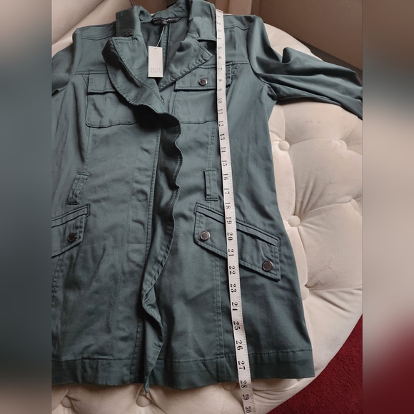 White House Black Market Hunter Green Cotton Jacket sz 4 NWT - Picture 11 of 11